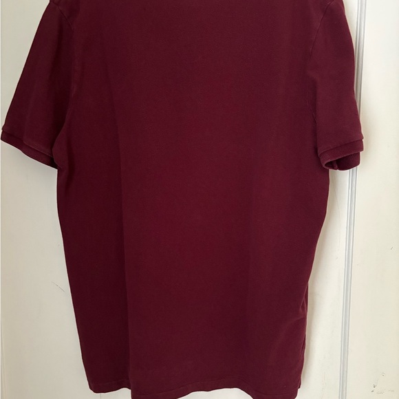 Polo Ralph Lauren Classic Fit Burgundy Polo Shirt Size M – Green Pony Logo - Picture 5 of 9